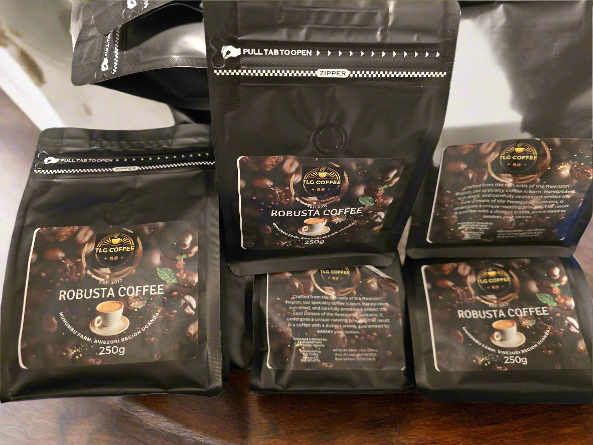 TLG Coffee Robusta Beans - Bold and Rich Rwenzori Coffee